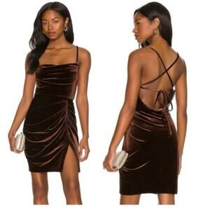Amanda Uprichard Jasalina Mini Velvet Dress Size Medium